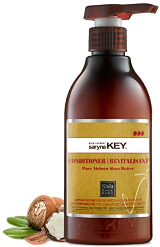 Saryna Key Haarconditioner mit reiner afrikanischer Sheabutter – Feuchtigkeitsspendende Pflege für trockenes, frizziges & geschädigtes Haar – 300ml – Für Männer & Frauen