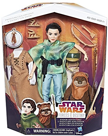 Hasbro Star Wars C1631EU4 Die Mächte des Schicksals 11 Lea & Ewok Action Puppen Spielset