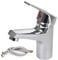 Waterfall Bathroom Monobloc Basin Sink Mixer Tap Chrome Single Lever with 2 Hoses
