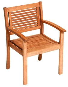 Gartensessel Cordoba, Eukalyptusholz braun geölt, FSC®-Zertifiziert, witterungsbeständig, Outdoor