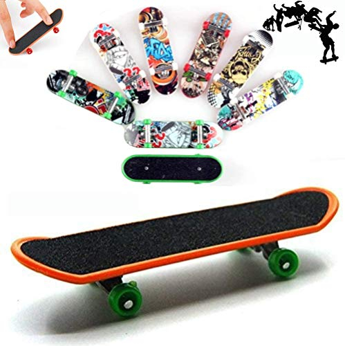QINIFIFY Finger Skateboard, 5 Stück Mini Skataboards Fingerboard Set Finger Board Spielzeug für Mitgebseltüte Kindergeburtstag Geschenke (Zufällige Muster)