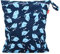 Damero windeltasche wetbag für Unterwegs, wiederverwendbar Nasstaschen für Babys Windeln, schmutzige Kleidung und anderes Zubehör, (Groß, Wal)