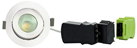 Luceco LED Element Downlight verstellbar 800LM 8W 4000K Dimmbar Treiber ohne Blende weiß