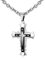 Feilok Halskette Edelstahl Herren Kreuz Anhänger Glauben Hoffnung Liebe Kreuz Religiöse Kette Männer Baseball Schwarz