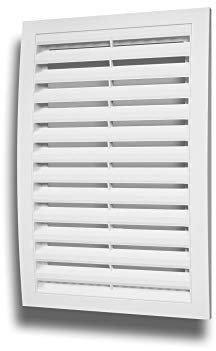 K-TECH-PRO D-RU - Rejilla de ventilación (350 x 350 mm), Color Blanco