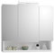Stella Trading SEVEN Spiegelschrank Bad mit Beleuchtung in Weiß - Badezimmerspiegel Schrank mit viel Stauraum - 80 x 70 x 22 cm (B/H/T)
