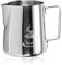 COM-FOUR® Brocca per latte - brocca per latte in acciaio inossidabile per schiumare - brocca montalatte 350 ml - brocca per latte con beccuccio e scala graduata (color argento - 350ml)