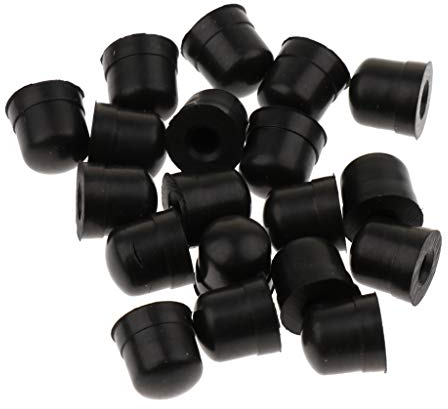 20 Schwarze Posaune Slide Bow Gummi Endstoßstange Spitze für Blechblasinstrument