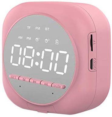 ruist-eu Réveil Haut-Parleur Bluetooth Veilleuse Haut-Parleur Lecteur MP3 Réveil numérique avec Affichage LED à intensité Variable