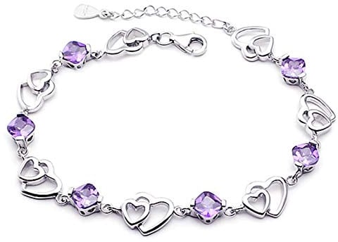 Hand Armband Armreif Armkette Damen Mode 925 Sterling Silber Armband Kristall Armbänder Für Frauen Schmuck