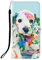 Sunrive Coque Compatible avec Wiko Power U10, Housse Mignon Étui avec Fonction de Support Etui Protecteur Protection Portefeuille Cas Magnétique PU Cuir(Q Chien 2)+Stylet OFFERTS