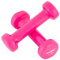 MAXXIVA Hantelset Kurzhanteln Vinyl Stahlkern Fausthanteln Gymnastikhanteln Sport Krafttraining Fitness Gewicht Farbe wählbar (Pink (2 x 0,5 kg))