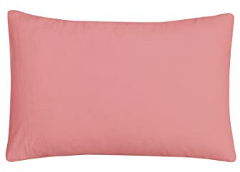 Sleepdown Pillow cases 100% Pure Cotton Pack of Two Housewife Luxury Soft Cosy Pillow Cover Set - Dark Rose - 48 x 74 cm, 5056557500871, Housewife Pillowcase (48cm x 74cm)