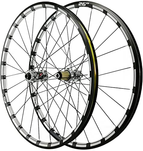 Wheelset 26/27.5 / 29in Mtb Rueda, a través del eje aleación de aluminio aleación de doble pared delantera de la cubierta del freno de la rotura del freno del freno 7 8 9 10 11 12 Cassette de velocida