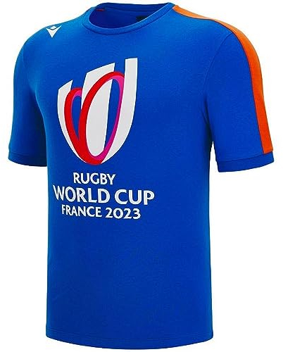 Macron Women's Rugby World Cup 2023 Official T-Shirt, Blue, M
