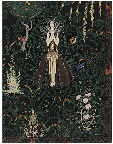 VIRIVI Kay Nielsen Wandkunst, abstraktes Kunstwerk, moderne Dekorationen, hochwertige Leinwand, fertig zum Aufhängen, 45 x 58 cm, ungerahmt