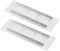 ZESLIV 2 rejillas de ventilación, rejilla de ventilación de aluminio, color blanco, rectangular, para armario de cocina, zapatero y armario, 50 mm x 150 mm