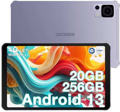 DOOGEE T20 Mini Pro 8 inch Android 13 Tablet, 20GB RAM+256GB ROM/1TB, Octa Core 2K, 5G WiFi, 13MP Camera, 5060mAh Battery, Widevine L1, TÜV Certified