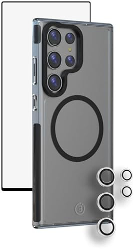 3sixT 70293 4in1 Protection Bundle für Samsung Galaxy S24 Ultra/Hülle Displayschutz & Kamera Schutz Set/Inkl. Handyhülle Panzerglas Kamera Protektor stoßfest / 4in1 Hüllen Set