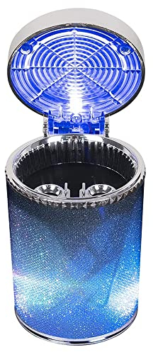 Kochenty Tragbarer Aschenbecher für das Auto, mit LED-Licht, Aschenbecher mit farbigem LED-Licht, für LKW, Büro, Zuhause, Auto, 500189890