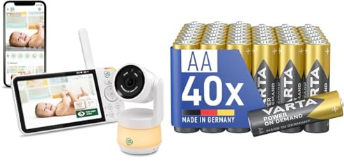 LeapFrog LF925HD Babyphone mit Kamera & VARTA Batterien AA