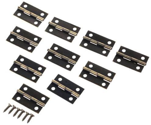 50 Stück 24 x 16 mm Möbelscharniere for Schrank, Schublade, Tür, Stoßscharnier, antikes Holz, Schmuckschatulle, dekorative Scharniere for Möbelbeschläge