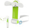 Ruamny Portable Handheld Fan, Mini Pocket Foldable Hand Fan, Personal Desk Fan with Power Bank, Operated Small Desk with USB Rechargeable Fan for Outdoor Travel Home(Green)