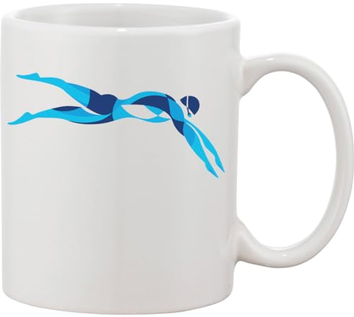 Functon+ Blue Diver Swimmer Design Keramiktasse bnft