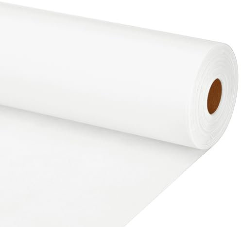 PATIKIL Zeichenpapierrolle 50cm x 40m Zeichenpapier 80 g/m² Papierrolle Kraftpapier Malpapier Skizzenpapier Bastelpapier für Staffelei Malen Handwerk Geschenkverpackung Weiß