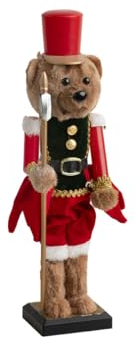 Romimex Décoration de Noël Rouge Ours Casse-Noisette 12 x 40 x 12 cm