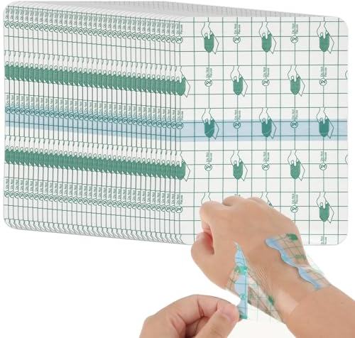 50 Stück Pflaster Wasserdichte 11x15cm tattoo pflaster Bandagen Transparenter Folienverband,Wasserdichte Klebebandage Pflaster Bandage für Schwimmen,Duschen Verhindern Sie,Dass Wasser In Wunde Gelangt