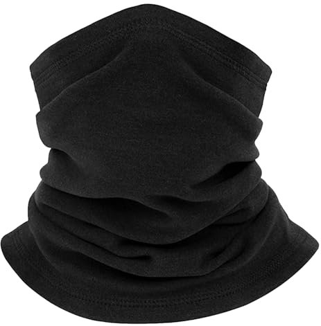 JNOUCS Snood, 1 cache-cou multifonctionnel confortable, élastique et coupe-vent, convient pour le ski, le snowboard, la randonnée, la pêche, la course, la moto (noir), Noir , M