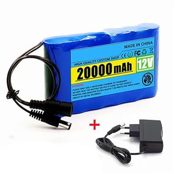 Batteria al litio 3S2P 12V 20000mAh Scheda di protezione integrata Batterie agli ioni di litio ricaricabili con caricabatterie da 12,6 V 1 A