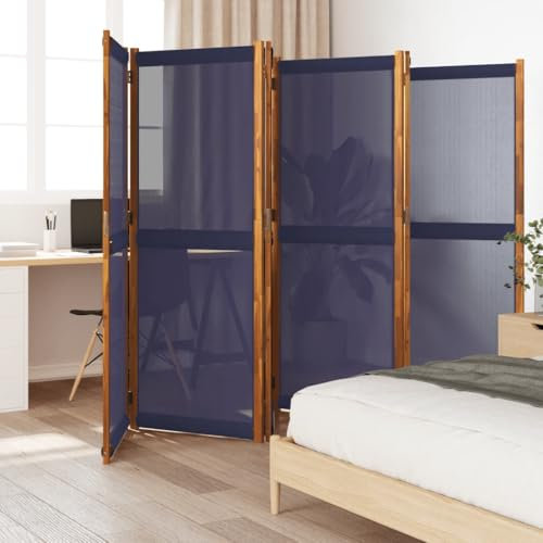 Tidyard 6-TLG.Raumteiler Trennwand Stellwand Sichtschutzwand Umkleide Sichtschutz Wand Raumtrenner Wand Deko Innen Außen Dunkelblau 420x180 cm