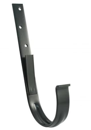 Marley Dachrinnenset aus PVC Dachrinnenteile RG 75 - Anthrazit RAL 7016 Regenrinnen System (Rinneneisen)