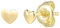 XENOX® LOVE STORY Ohrstecker - Damen Ohrringe aus hochwertigem 925/- Sterlingsilber | XS10054G