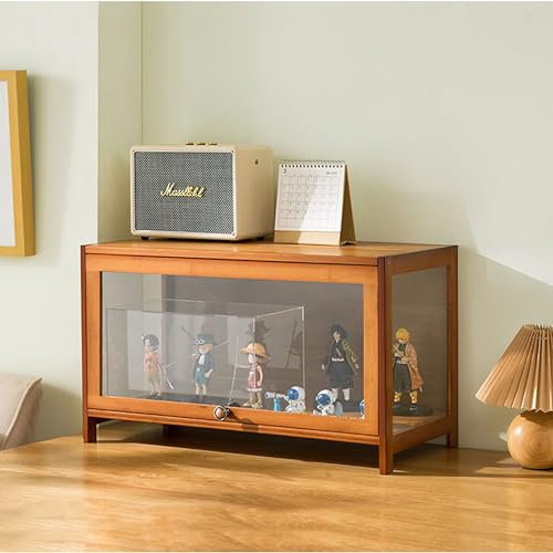 Pounjsd vitrine en Acrylique pour Collection, vitrine Bois Acrylique,Organisateur de Jouets, Meuble vitrine Acrylique, Meuble vitrine pour Collection, pour Salon, Chambre à Coucher, Bureau