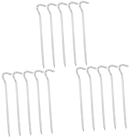 KOMBIUDA 15stücke Zeltheringe Für Außenbereich Erdnägel Für Zelte Pavillons Fußballnetze Netze Bodenplanen Markisen Und Windschutze Langlebig Und rutschfest