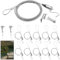 Picture Hanging Wire, 10 PCS 2m × Φ1.5 mm Stainless Steel with Wire Picture Rail Hooks and Wire Adjustable Hook & Rail Moulding Hook for Hanging Picture Frame, Photos, Mirror Holds Up to 40 KG