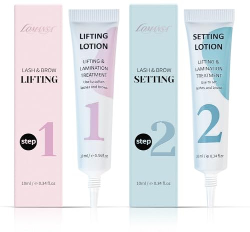 Lomansa Wimpernlifting Lotion, Wimpernlifting Set, Lash Lifting Set, Leicht zu drückendes Tubendesign, 15 Anwendungen im Salon, bis zu 6 Wochen Locken