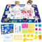 GIBOHOM Tapis Dessin Enfant, Tapis Dessin Eau Bebe 80 x 100cm Tapis de Dessin à l'eau pour Bébé Jouet Enfant, Réutilisable avec Jeu D'outils de Peinture, Style Océan pour Garcons Filles