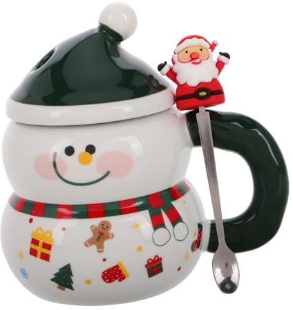 NAMOARLY Schneemann-tasse Aus Keramik Weihnachtstasse Für Heißgetränke Großes Fassungsvermögen Geschenkidee Für Weihnachtszeit Vielseitige Verwendung Für Tee Kaffee Und Milch
