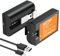 AKTTKA 2 Akkus und USB-Ladegerät für Ring Video Doorbell, 3.65V 5200mAh Li-Ionen-Akku kompatibel mit Ring Video Doorbell 2/3/4/Plus, Spotlight Cam Battery, Stick Up Cam (2./3. Gen)-Red