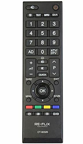 Re-Flix Fernbedienung CT-90326 / RM-L890+ passend für Toshiba TV 32SL738G