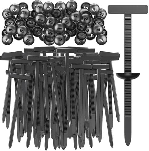 Nylon Universal Cable Tie Buckle, Heavy-Duty Self-Locking UV-Resistant Wire Nylon Zip Tie Holders, Car Plastic Rivets Fasteners for Auto Repairing Quick Fix and Hole Fastening (50)
