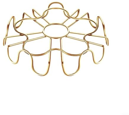 Rostfreies Edelstahl-Kochgitter für Luftfritteusen und Schnellkochtöpfe, sorgt für gleichmäßiges Kochen und schnelles Lösen (Gold)