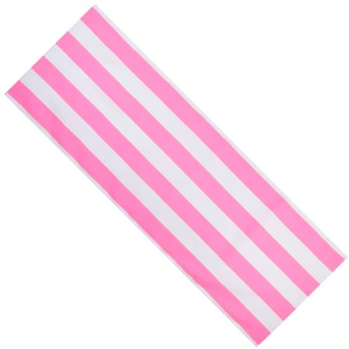 GORGECRAFT Chaises de Plage Pliantes en Toile de Remplacement 120 x 43cm pour Patio Plage Extérieur Tissu Rose Vif à Rayures Blanches Chaise Inclinable Portable pour Les Vacances D'Été Jardin