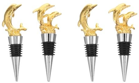 TOPPERFUN 2 Juegos Tapón Decorativo para Botella de Vino Forma de Juego para Mantener y del Vino Accesorio para Fiestas Bodas y Celebraciones