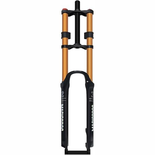 Mountainbike-Federgabel 26 27,5 29 Zoll Scheibenbremse Luftgabel 1-1/8 Gerade Vorderradgabel Manuelle Verriegelung Doppelkronen-Downhill-Gabel QR 9 * 100 Mm Federweg 180 Mm