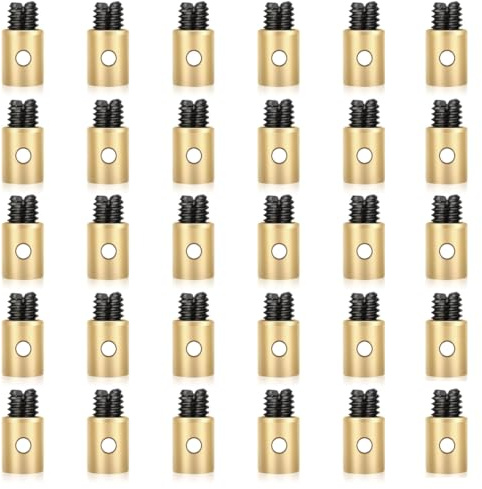 YOFDAL 30 PCS de rosca prisionero cable acelerador， pezón de repuesto, sin soldadura, cable Bowden, juego de reparación de pezones, accesorios para moto.
